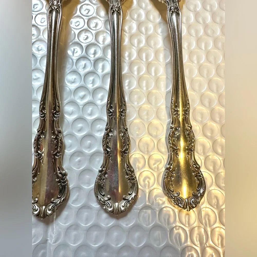 6 Wallace Sterling Silver Forks 7 1/8” Old Atlanta 268 Grams‎